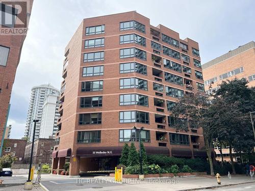 301 - 55 Wellesley Street E, Toronto, ON - Outdoor With Balcony With Facade