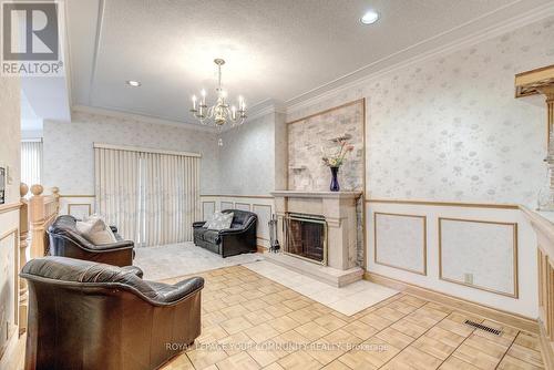 4128 Tapestry Trail, Mississauga, ON - Indoor With Fireplace