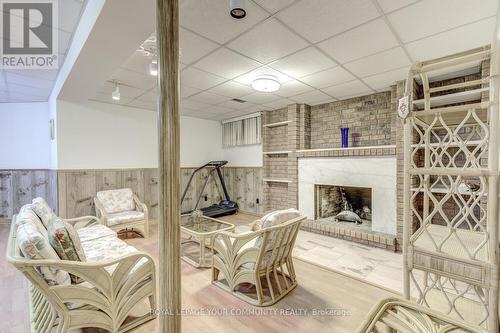 4128 Tapestry Trail, Mississauga, ON - Indoor With Fireplace