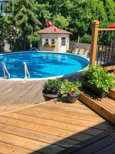 1885 New Street, Pickering, ON - Outdoor With Above Ground Pool With In Ground Pool With Deck Patio Veranda With Backyard