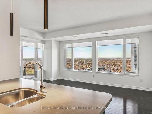 3411-385 Prince Of Wales Dr, Mississauga, ON - Indoor Photo Showing Kitchen With Double Sink