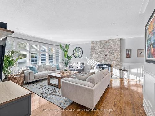 21 Page Ave, Toronto, ON - Indoor Photo Showing Living Room With Fireplace