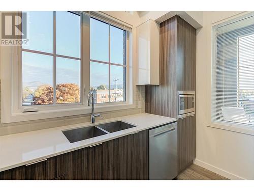 1800 Richter Street Unit# Ph6, Kelowna, BC - Indoor Photo Showing Kitchen With Double Sink