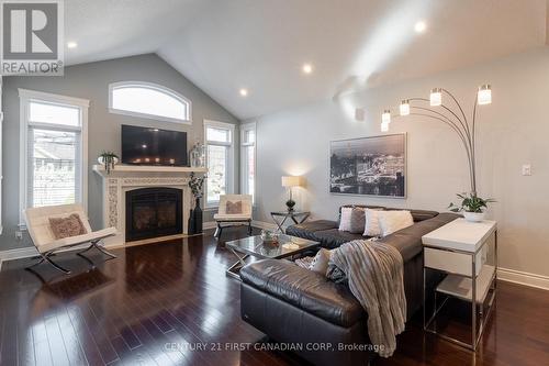 Gas Fireplace - 377 Darcy Drive S, Strathroy-Caradoc (Ne), ON - Indoor Photo Showing Living Room With Fireplace