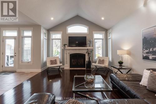 Great Room - 377 Darcy Drive S, Strathroy-Caradoc (Ne), ON - Indoor Photo Showing Living Room With Fireplace