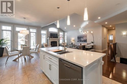 Open Concept - 377 Darcy Drive S, Strathroy-Caradoc (Ne), ON - Indoor Photo Showing Kitchen With Double Sink