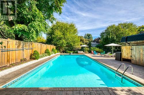 1460 Caulder Drive, Oakville, ON - Outdoor With In Ground Pool With Deck Patio Veranda With Backyard