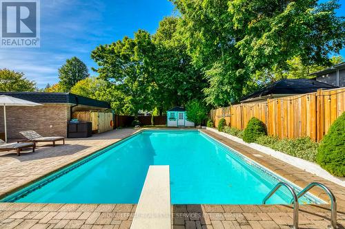 1460 Caulder Drive, Oakville, ON - Outdoor With In Ground Pool With Deck Patio Veranda With Backyard