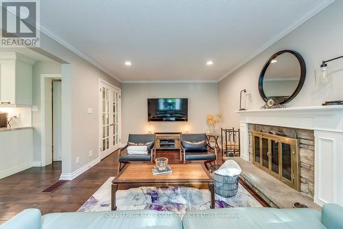 1460 Caulder Drive, Oakville, ON - Indoor Photo Showing Living Room With Fireplace