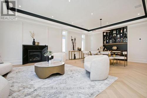 47 Tournament Drive, Toronto, ON - Indoor Photo Showing Living Room With Fireplace