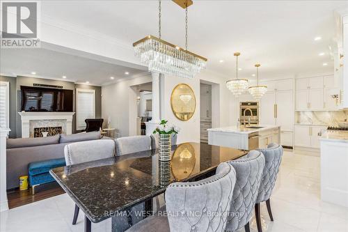 36 Lampman Crescent, Brampton, ON - Indoor Photo Showing Dining Room With Fireplace