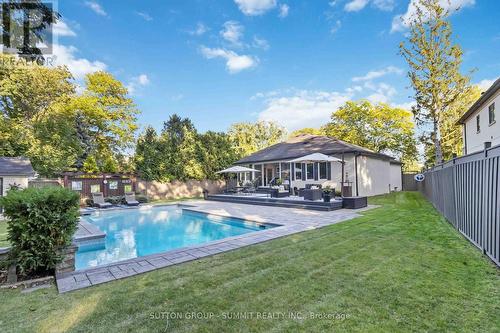 1195 Crestdale Road, Mississauga, ON - Outdoor With In Ground Pool With Deck Patio Veranda With Backyard