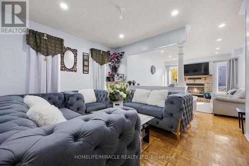 18 Amazon Court, Brampton, ON - Indoor Photo Showing Living Room With Fireplace