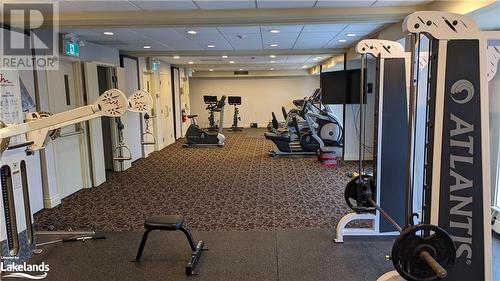 1235 Deerhurst Drive Unit# 317, Huntsville, ON - Indoor Photo Showing Gym Room