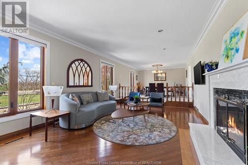 5735 Huron Church Line Road, Lasalle, ON - Indoor Photo Showing Living Room With Fireplace