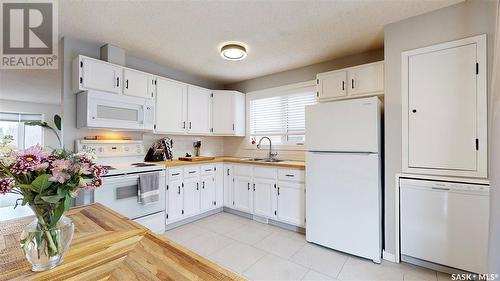 110 Petersmeyer Street, Regina, SK - Indoor Photo Showing Kitchen With Double Sink