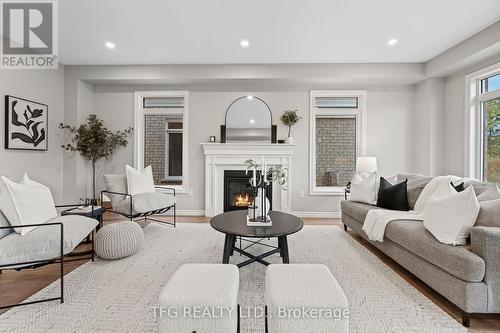 46 Broome Avenue, Clarington (Courtice), ON - Indoor Photo Showing Living Room With Fireplace