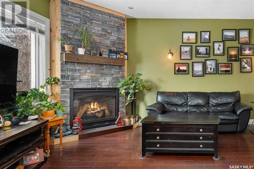 Maitland Acreage, Marquis Rm No. 191, SK - Indoor Photo Showing Living Room With Fireplace