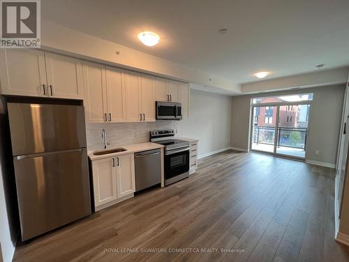 205 - 480 Gordon Krantz Avenue, Milton, ON - Indoor Photo Showing Kitchen With Stainless Steel Kitchen With Upgraded Kitchen