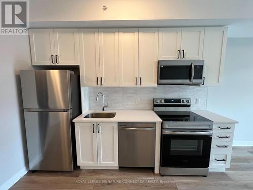 205 - 480 Gordon Krantz Avenue, Milton, ON - Indoor Photo Showing Kitchen With Stainless Steel Kitchen