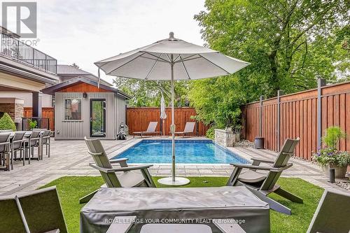 1256 Mineola Gardens, Mississauga, ON - Outdoor With In Ground Pool With Backyard