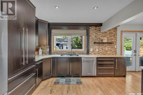 3378 Rae Street, Regina, SK - Indoor Photo Showing Kitchen With Double Sink