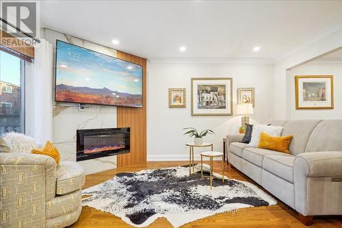 33 Reese Avenue, Ajax, ON - Indoor Photo Showing Living Room With Fireplace