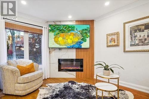 33 Reese Avenue, Ajax, ON - Indoor Photo Showing Living Room With Fireplace