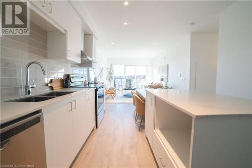 15 Glebe Street Unit# 1312, Cambridge, ON - Indoor Photo Showing Kitchen With Double Sink With Upgraded Kitchen