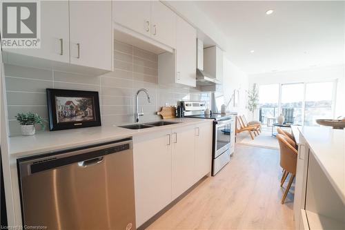 15 Glebe Street Unit# 1312, Cambridge, ON - Indoor Photo Showing Kitchen With Double Sink With Upgraded Kitchen