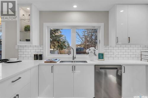 422 Crean Lane, Saskatoon, SK - Indoor Photo Showing Kitchen With Double Sink