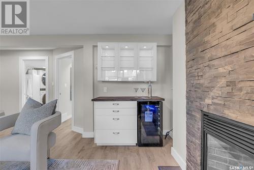 422 Crean Lane, Saskatoon, SK - Indoor Photo Showing Living Room With Fireplace