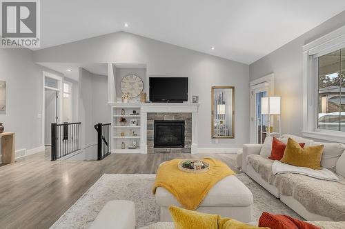 2374 Tallus Green Crescent, West Kelowna, BC - Indoor Photo Showing Living Room With Fireplace