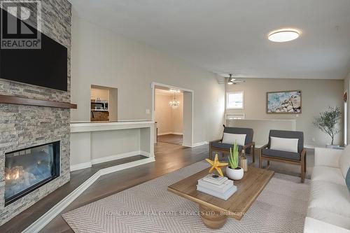 411 Trafalgar Road, Oakville, ON - Indoor Photo Showing Living Room With Fireplace