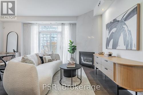 635 - 38 Stadium Road, Toronto, ON - Indoor Photo Showing Living Room With Fireplace