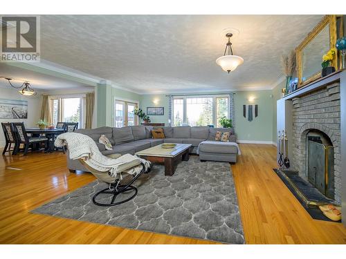 2697 Evasko Road, Prince George, BC - Indoor Photo Showing Living Room With Fireplace