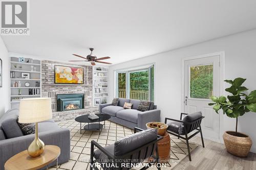 118 Lynn Court, Burlington, ON - Indoor Photo Showing Living Room With Fireplace