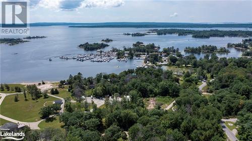 Birds eye view of property featuring a water view - 68 Wolverine Beach Rd, Port Severn, ON - Outdoor With Body Of Water With View