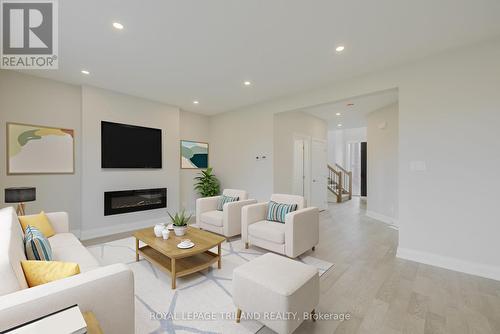 8 Allister Drive, Middlesex Centre (Kilworth), ON - Indoor Photo Showing Living Room With Fireplace