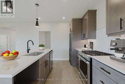 8 Allister Drive, Middlesex Centre (Kilworth), ON - Indoor Photo Showing Kitchen With Upgraded Kitchen