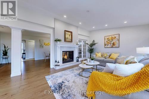 67 Centre Street S, Brampton, ON - Indoor Photo Showing Living Room With Fireplace