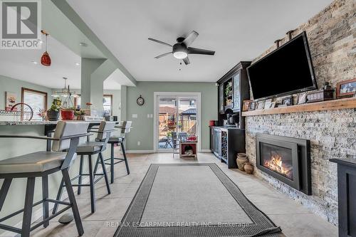 113 Valera Drive, Hamilton, ON - Indoor With Fireplace