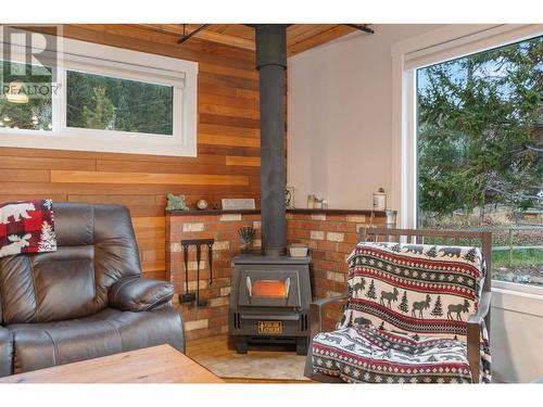 132 Missezula Lake Road, Princeton, BC - Indoor Photo Showing Living Room With Fireplace