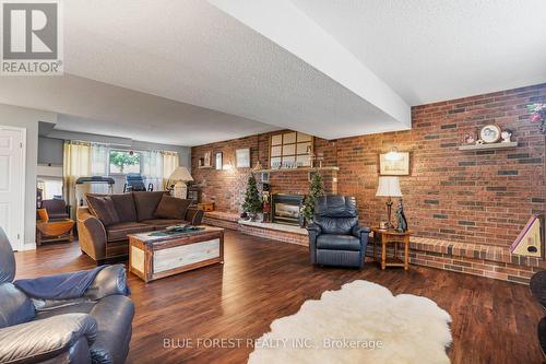 10996 Furnival Road, West Elgin (Rodney), ON - Indoor Photo Showing Living Room With Fireplace