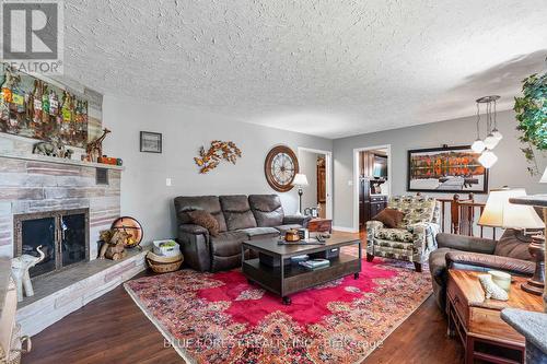 10996 Furnival Road, West Elgin (Rodney), ON - Indoor Photo Showing Living Room With Fireplace