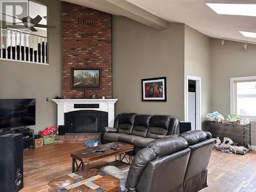 247 Victoria Street, Vanderhoof, BC - Indoor Photo Showing Living Room With Fireplace