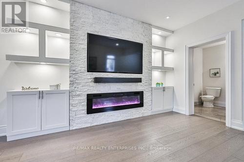 1562 Edencrest Drive, Mississauga, ON - Indoor Photo Showing Living Room With Fireplace