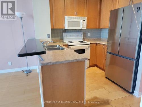 1605 - 3939 Duke Of York Boulevard, Mississauga, ON - Indoor Photo Showing Kitchen With Double Sink