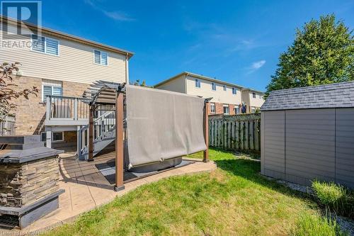 View of yard with a wooden deck, a storage shed, and a patio area - 192 Severn Drive, Guelph, ON - Outdoor With Deck Patio Veranda With Exterior