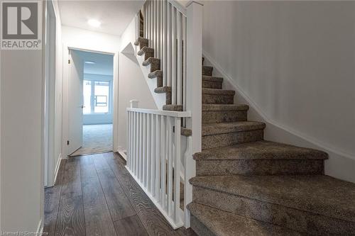 Staircase featuring wood-type flooring - 1095 Cooke Boulevard Unit# 42, Burlington, ON - Indoor Photo Showing Other Room